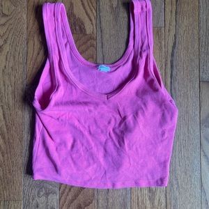Neon pink tank top